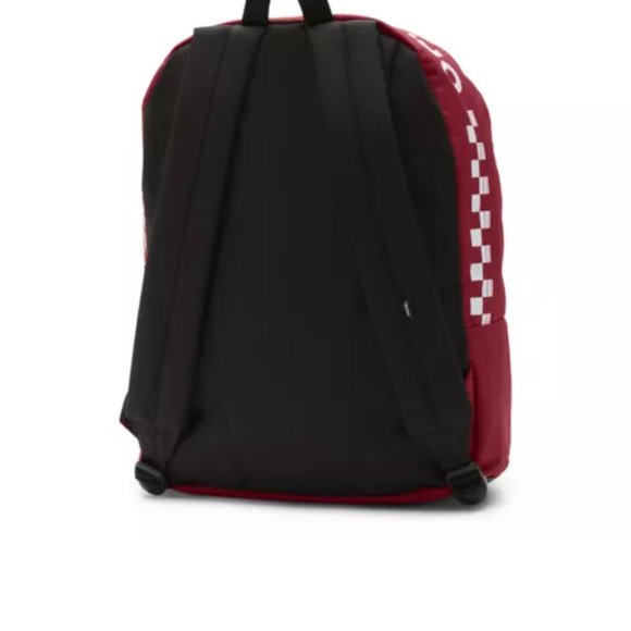 🎒SCHOOL SALE🎒Vans Backpack Sport Realm Checker Burgundy Canvas VN0A49ZJZBS - Picture 6 of 7